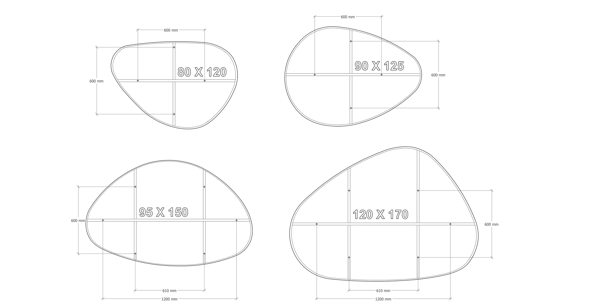 Dimensions panneaux acoustiques PSEPHOS